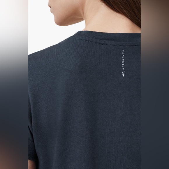 AllSaints Navy Blue Short Sleeve Maxi Dress Size 4 NWOT - Picture 5 of 13